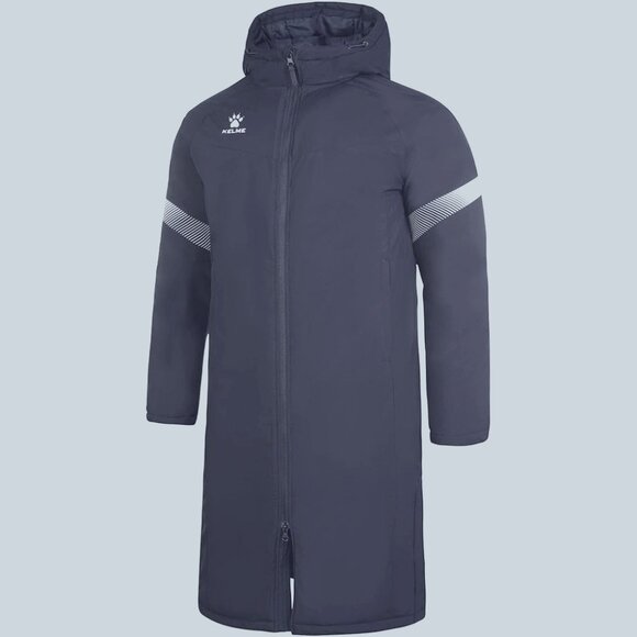 KELME Men's Long Hooded Parka / Stadium Jacket - Picture 1 of 8
